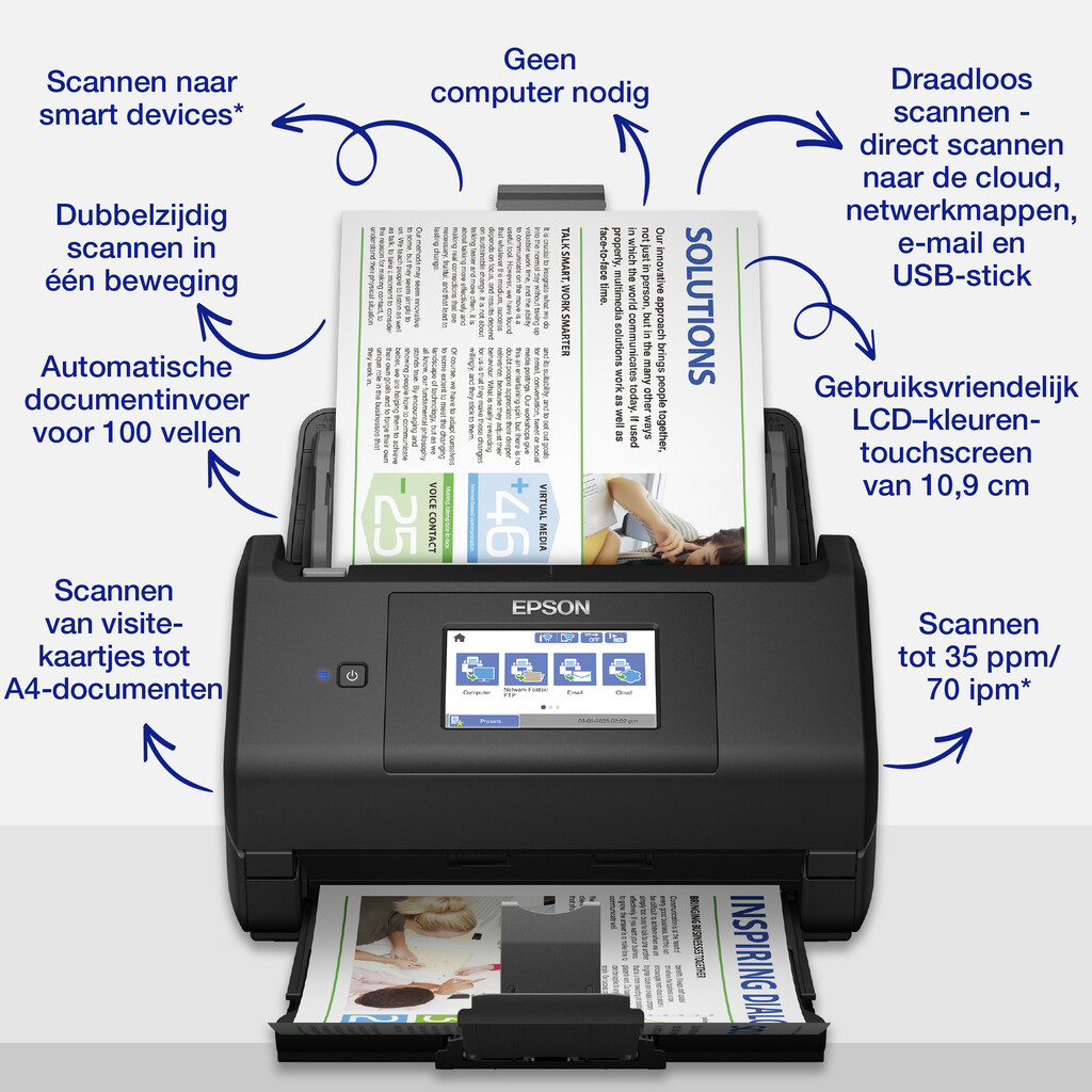 Epson WorkForce ES-580W, A4 automatische duplexscanner met Wi-Fi en gebruiksvriendelijk touchscreen - Afbeelding 17