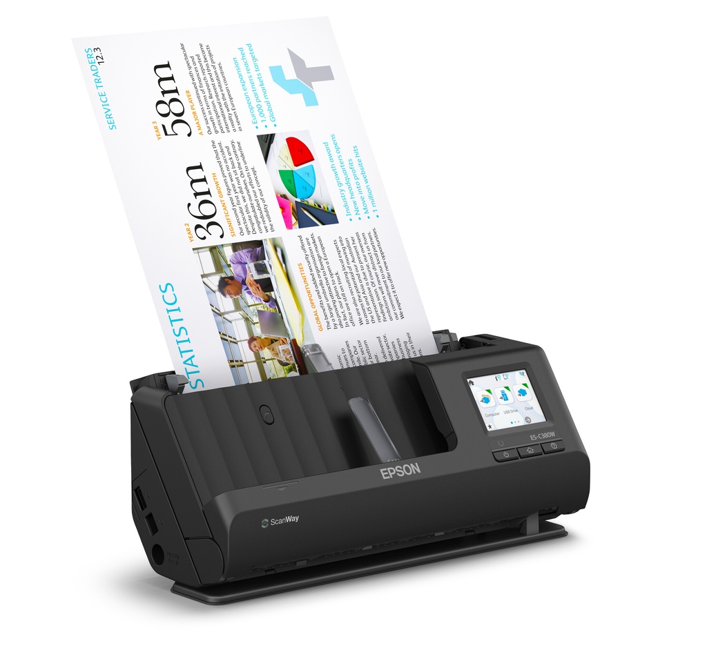 Epson ES-C380W compacte A4-documentscanner met Wi-Fi-connectiviteit en U-traject - Afbeelding 15