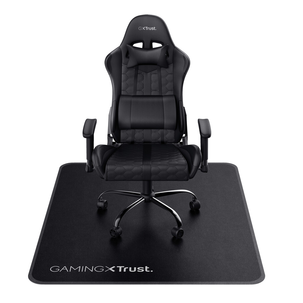 Trust GXT 715 Gaming Vloermat - Vloerbeschermer voor gamingstoel – Slijtvast oppervlak – Zwart - Afbeelding 2