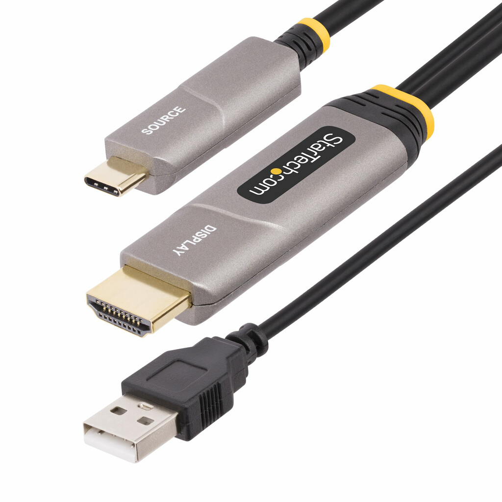 StarTech.com 15,2m USB-C naar HDMI 2.0 Actieve Optische Kabel (AOC), OM3 Multi-mode, 4K 60Hz, CL3 Rated, HDR10, HDCP1.4/2.2, Uni