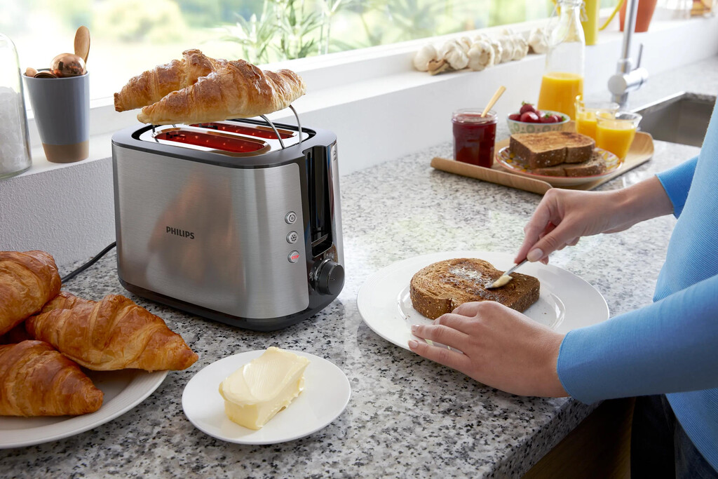 Philips Viva Collection HD2650/90 Broodrooster - 2 sneetjes, brede opening, metaal - Afbeelding 3