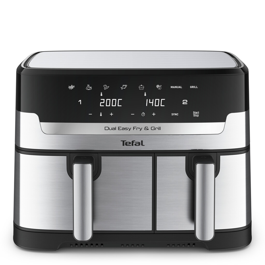 Tefal Dual Easy Fry & Grill Easy Fry & Grill Dual EY905D air fryer met dubbele lades - 8 programma's - 5,2 L + 3,1 L - Afbeelding 2