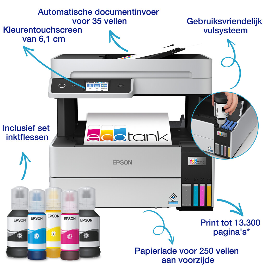 Epson EcoTank ET-5150 A4 multifunctionele Wi-Fi-printer met inkttank - Afbeelding 9