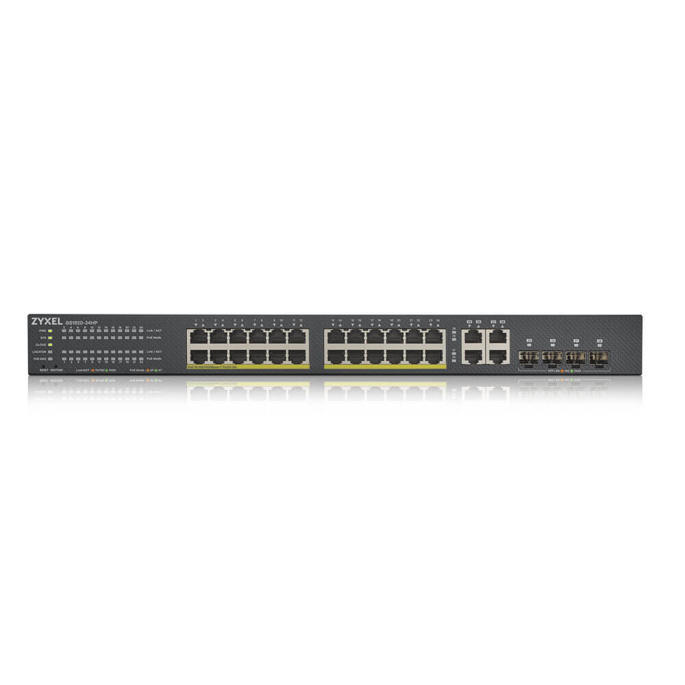 Zyxel GS1920-24HPV2 Managed Gigabit Ethernet (10/100/1000) Power over Ethernet (PoE) Zwart - Afbeelding 2