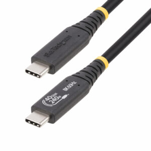StarTech.com 1m USB4 Kabel, USB-IF Gecertificeerde USB Type-C Kabel, 40Gbps, 240W Power Delivery PD 3.1 EPR, 8K 60Hz, USB-C Data