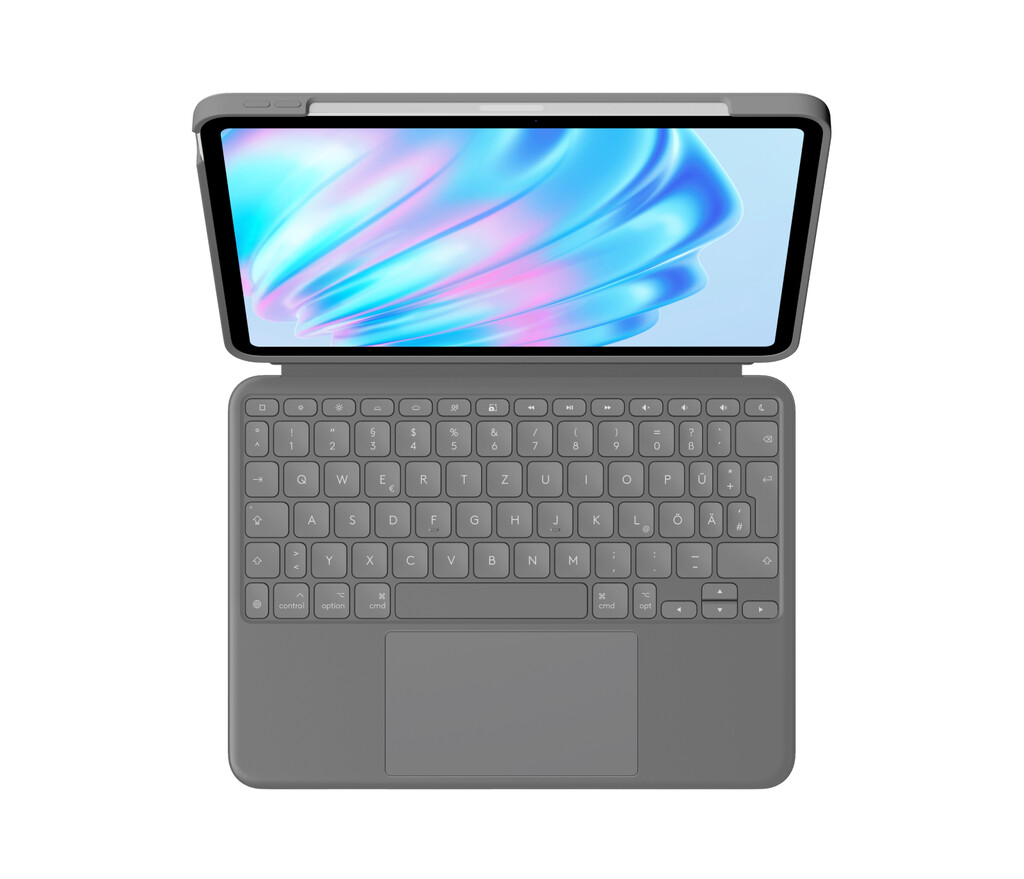 Logitech Combo Touch QWERTZ Duits Smart Connector Grijs - Afbeelding 2