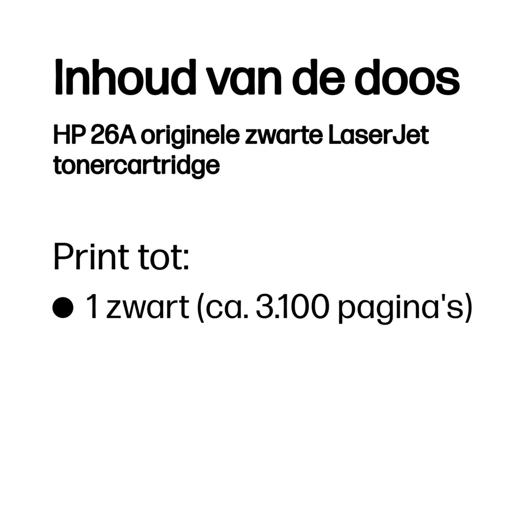 HP 26A originele zwarte LaserJet tonercartridge - Afbeelding 3