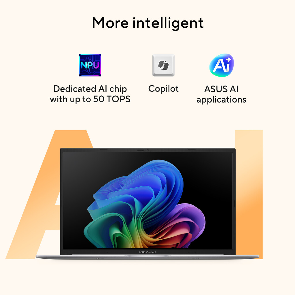 ASUS Vivobook 18 M1807GA-S8NADW Copilot+ PC AMD Ryzen AI 7 445 Laptop 45,7 cm (18") WUXGA 32 GB DDR5-SDRAM 1 TB SSD Wi-Fi 6 (802 - Afbeelding 11