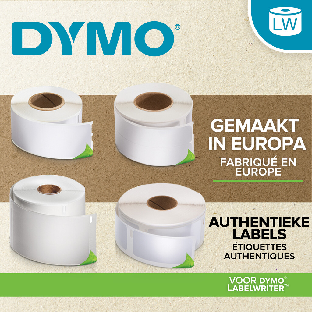 DYMO originele LabelWriter verzendlabels voor hoge capaciteit | 59 mm x 102 mm | 2 rollen eenvoudig los te maken labels (1150 po - Afbeelding 5