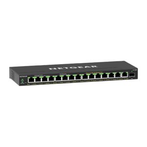 NETGEAR GS316EP Managed Gigabit Ethernet (10/100/1000) Power over Ethernet (PoE) Zwart