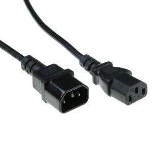 ACT Netsnoer C13 - C14 zwart 0,9 m