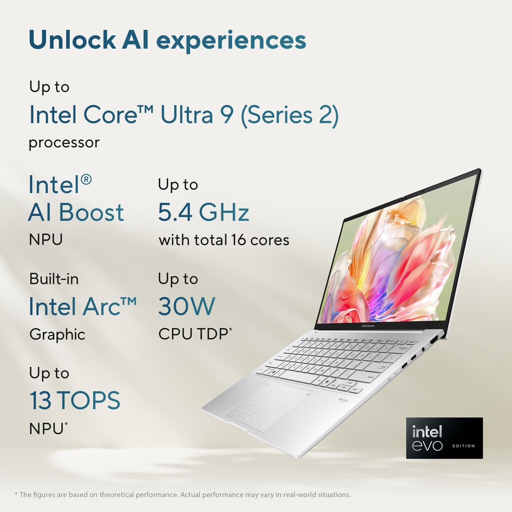 ASUS Zenbook 14 OLED UX3405CA-QD012W Intel Core Ultra 7 255H Laptop 35,6 cm (14") WUXGA 32 GB LPDDR5x-SDRAM 1 TB SSD Wi-Fi 7 (80 - Afbeelding 16