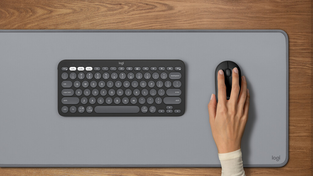 Logitech 920-012209 toetsenbord Inclusief muis Universeel RF-draadloos + Bluetooth AZERTY Frans Grafiet - Afbeelding 12