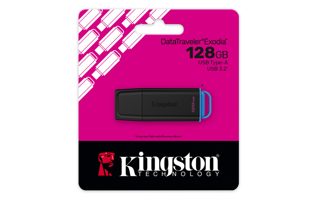 Kingston Technology DataTraveler 128GB Portable USB 3.2 Gen 1 Exodia Black/Blue - Afbeelding 7