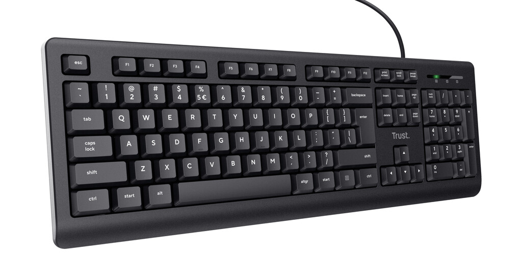 Trust TK-150 Toetsenbord - Bedraad toetsenbord – QWERTY US-indeling – Full-size toetsenbord – Business Model - Zwart - Afbeelding 2