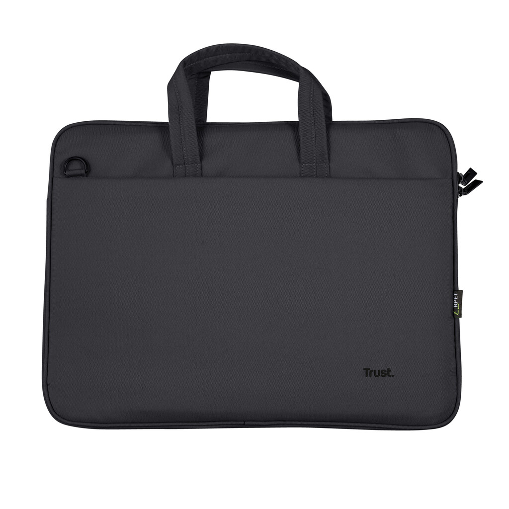 Trust Bologna Laptop Sleeve 16 inch - Laptop sleeve – Voor laptops tot 16 inch – Gerecycled polyester – Zwart - Afbeelding 4