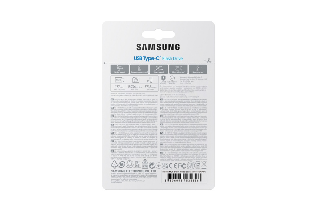 Samsung MUF-64DA USB flash drive 64 GB USB Type-C 3.2 Gen 1 (3.1 Gen 1) Blauw - Afbeelding 8