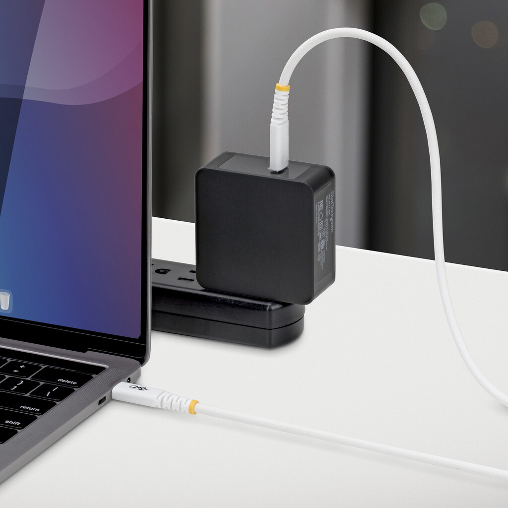 StarTech.com 1m USB-C Oplaadkabel, Duurzaam en Ultra-flexibel, 240W(5A) PD EPR, USB 2.0 Laptop Laadkabel, USB-IF Gecertificeerd - Afbeelding 2