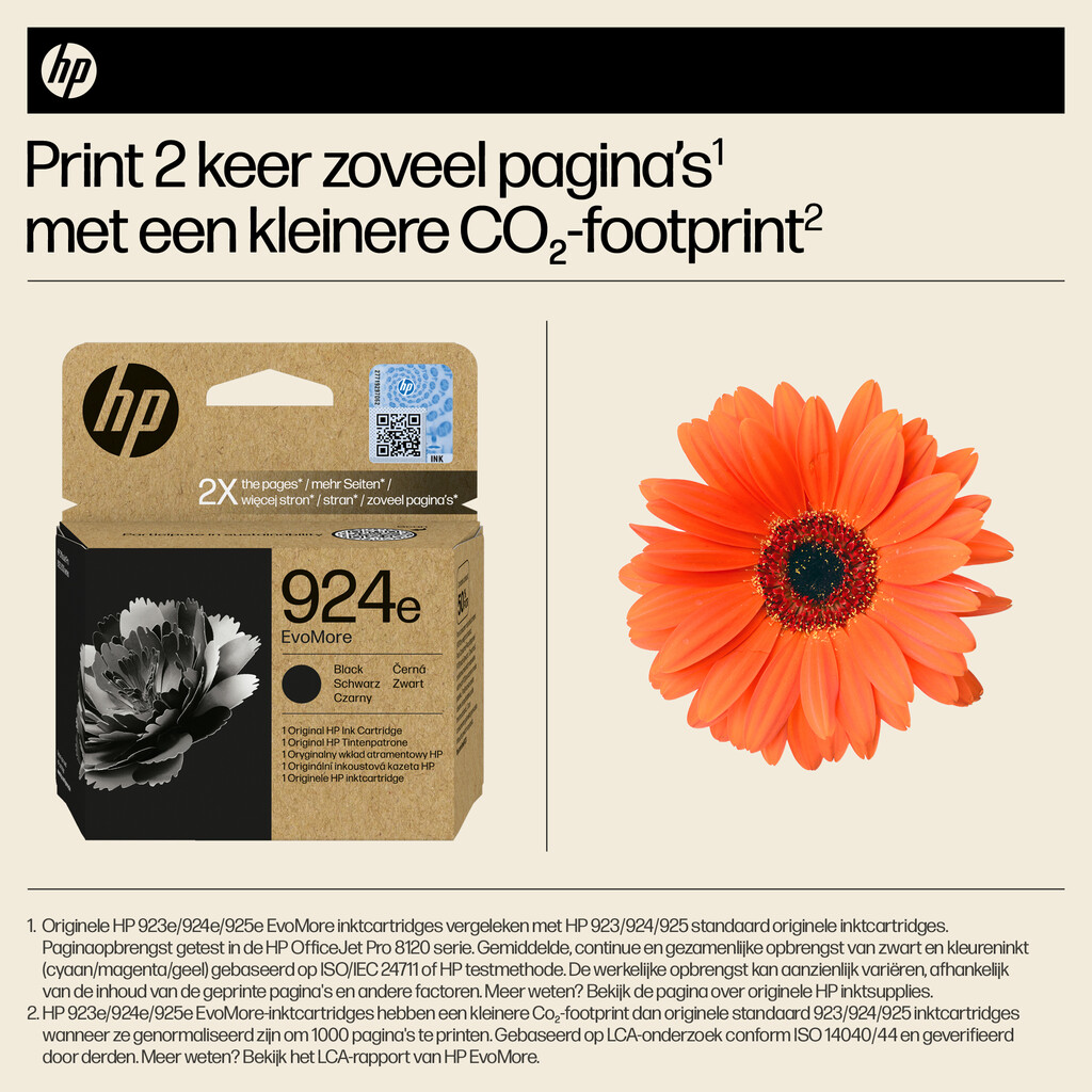 HP 924e EvoMore originele zwarte inktcartridge - Afbeelding 2