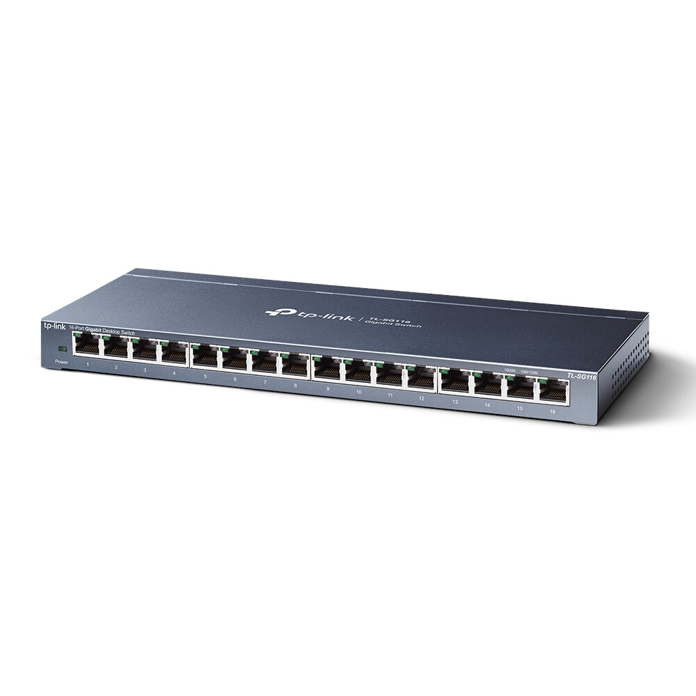 TP-Link TL-SG116 Unmanaged Gigabit Ethernet (10/100/1000) Zwart - Afbeelding 2
