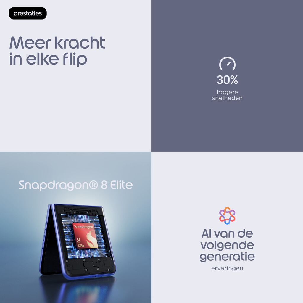 Motorola razr 70 ultra 17,7 cm (6.96") Dual SIM Android 16.0 5G USB Type-C 16 GB 512 GB 5000 mAh Violet - Afbeelding 4