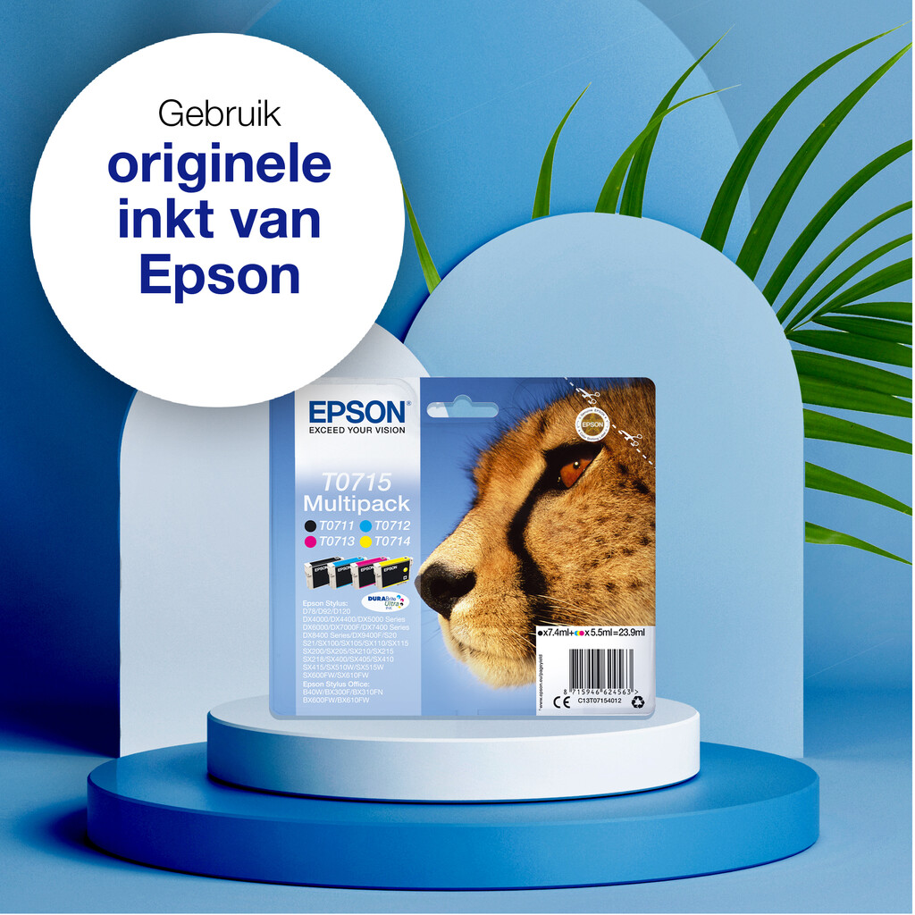 Epson Cheetah Singlepack Cyan T0712 DURABrite Ultra Ink - Afbeelding 2
