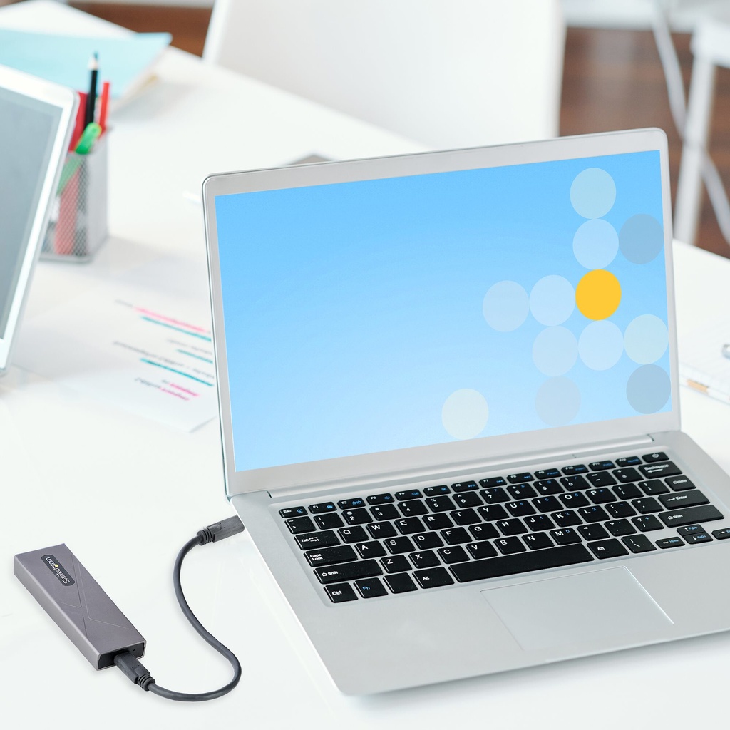 StarTech.com USB-C 10Gbps naar M.2 NVMe or M.2 SATA SSD Behuizing, Gereedschaploze Externe M.2 PCIe/SATA NGFF SSD Aluminum Case, - Afbeelding 9