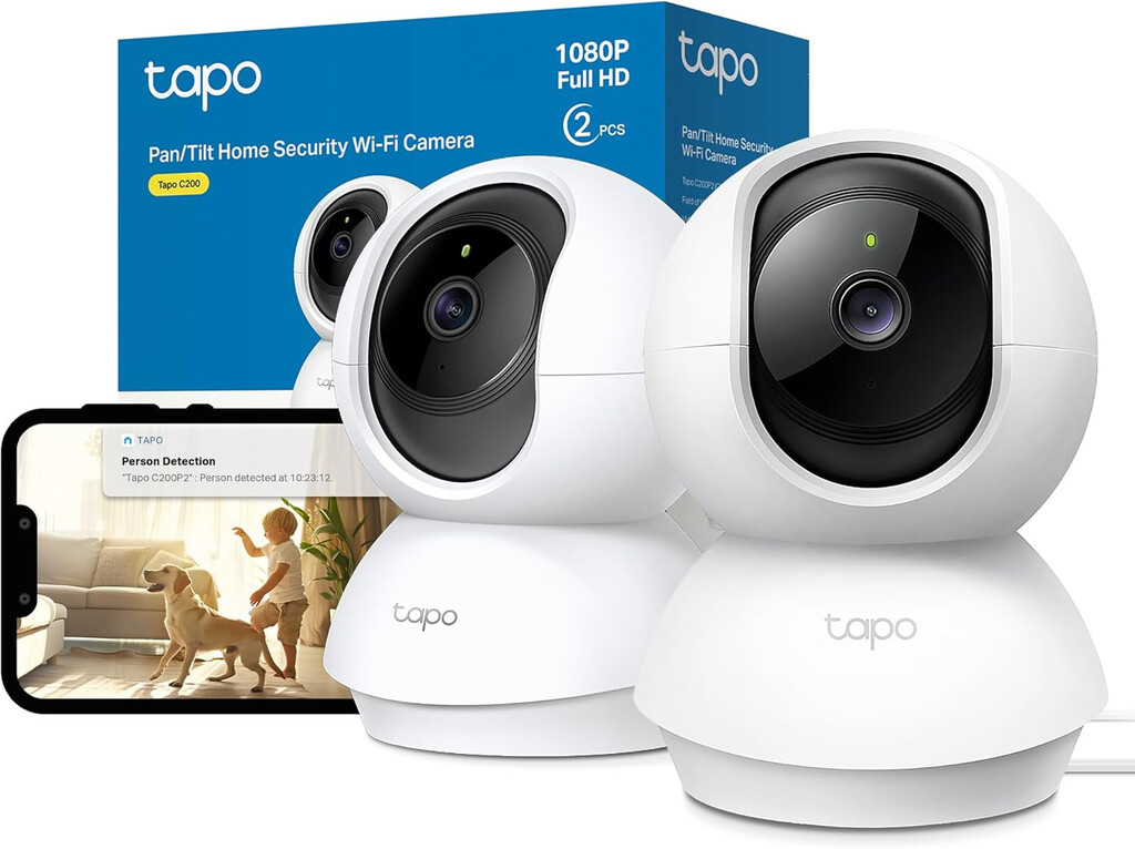 TP-Link Tapo C200P2 Bolvormig IP-beveiligingscamera Binnen 1920 x 1080 Pixels Bureau - Afbeelding 3