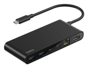 Belkin INC024HQBK interface hub USB Type-C 10000 Mbit/s Zwart