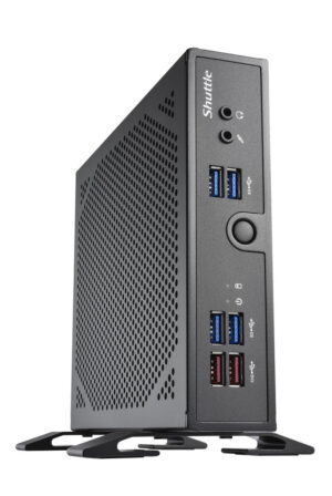 Shuttle XPC slim Barebone DS50U5, i5-1335U, 2x LAN (1x 2.5Gbit ,1x 1Gbit), 1xCOM,1xHDMI,1xDP, 1x VGA, ventilatorloos , 24/7 perm