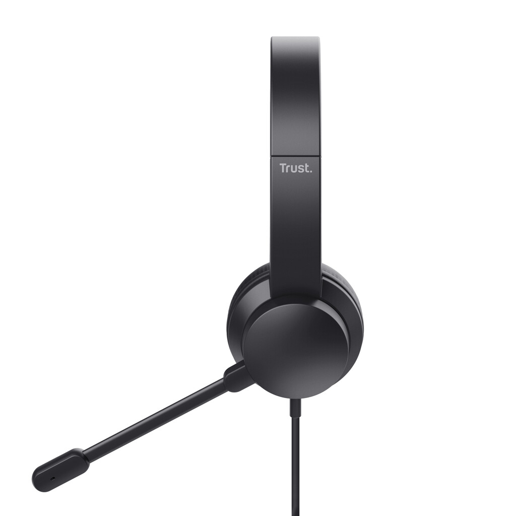Trust Ayda USB Headset - USB headset voor kantoor en calls – Opklapbare microfoon – Volumeregeling in kabel – Zwart - Afbeelding 5