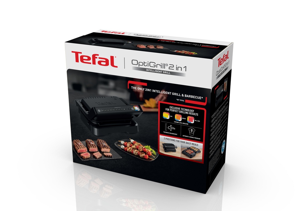 Tefal OptiGrill 2in1 OptiGrill 2-in-1 GC7728 intelligente grill en bbq zwart - Afbeelding 16