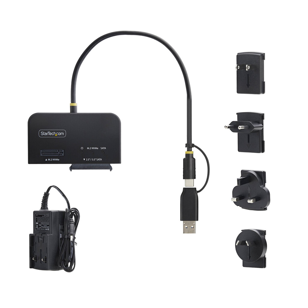 StarTech.com USB-C/USB-A naar M.2 NVMe en 2.5in/3.5in SATA Adapter, 10Gbps, Tool-Free Externe SSD Hard Drive Lezer, B+M/M-Key - Afbeelding 7