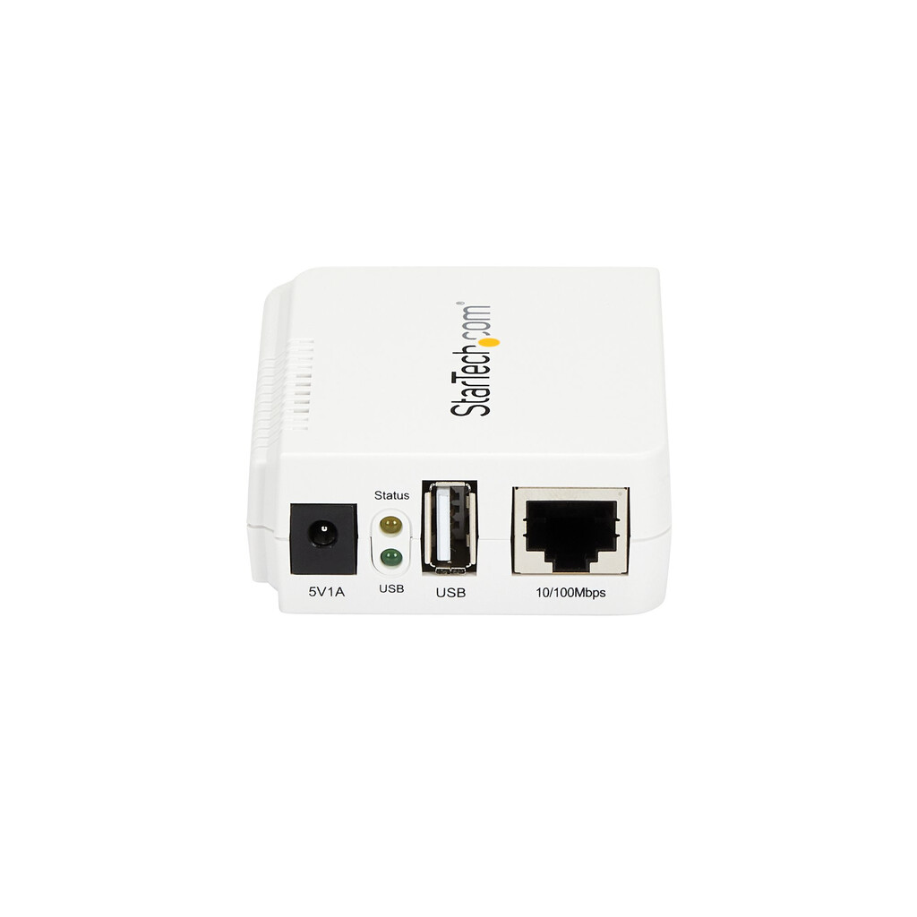 StarTech.com 1-poorts USB Wireless N netwerkprintserver met 10/100 Mbps Ethernet-poort - 802.11 b/g/n - Afbeelding 2