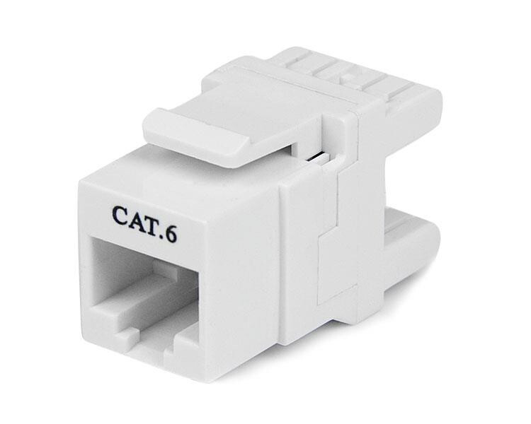 StarTech.com 180° Cat6 Contactbus - RJ45 Ethernet Cat6 Wandcontactbus Wit - Type 110