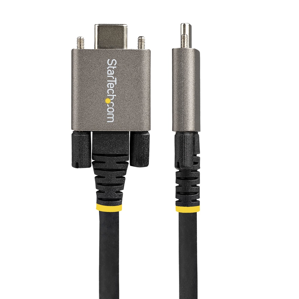 StarTech.com 1m USB-C Kabel, Vergrendelbaar met Zijschroef, USB 10Gbps, 100W (5A) Power Delivery, 8K 60Hz / 4K 144Hz DP Alt Mode - Afbeelding 4