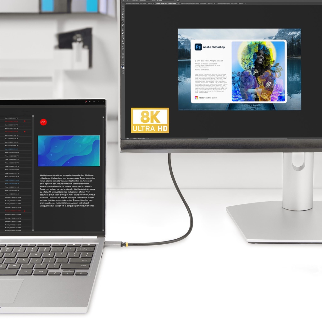 StarTech.com 2m USB-C naar HDMI Adapter Kabel, 8K 60Hz, 4K 144Hz, HDR10, USB Type-C naar HDMI 2.1 Video Converter Kabel, USB-C D - Afbeelding 6