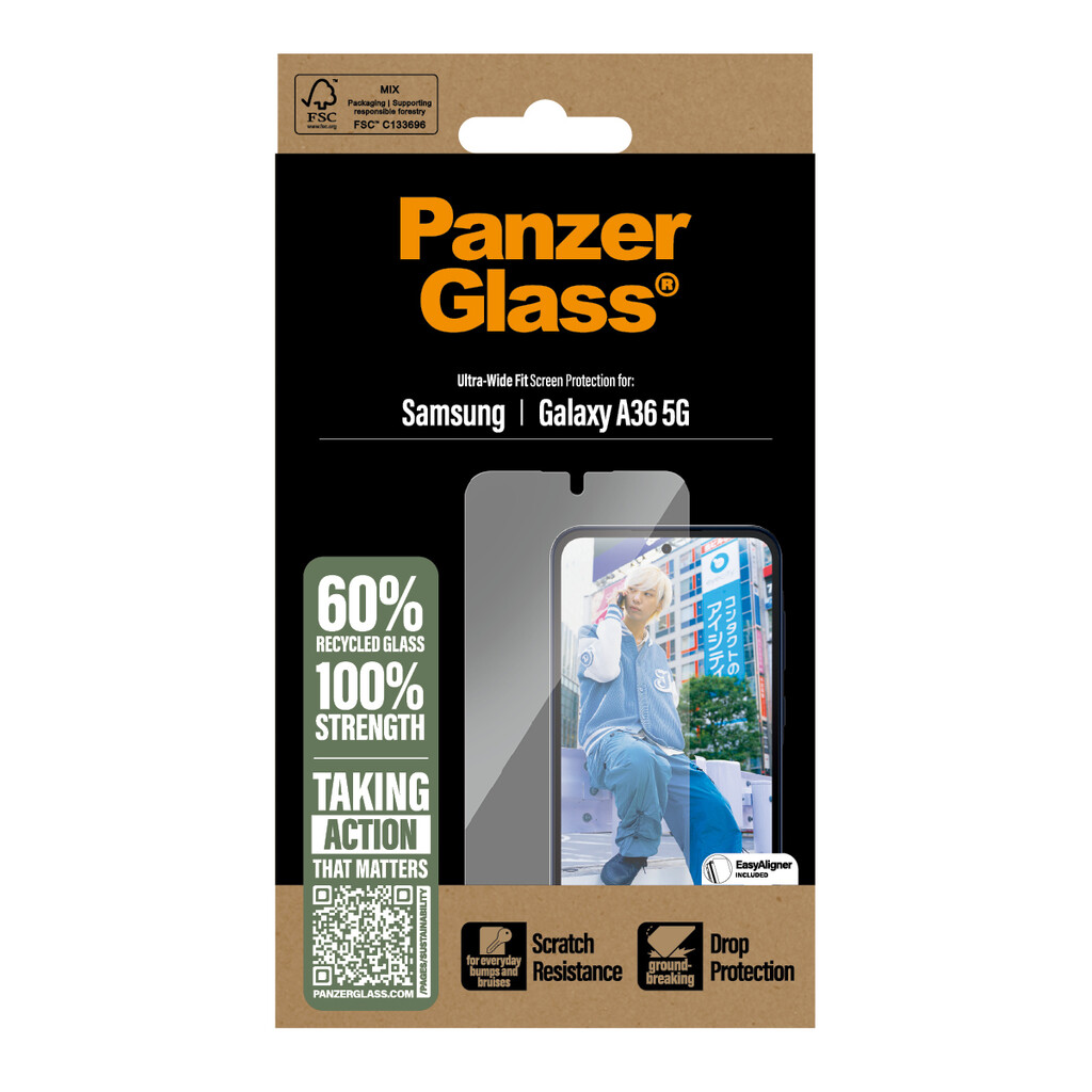 PanzerGlass ® Screen Protector Samsung Galaxy A36 5G | Ultra-Wide Fit Doorzichtige schermbeschermer 1 stuk(s) - Afbeelding 3