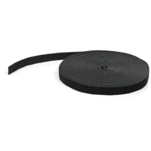 StarTech.com 15m Bulk Rol Klittenband - Op Maat te Knippen Herbruikbare Kabelbinders - Industriële Klitband Tape - Zelfklevende