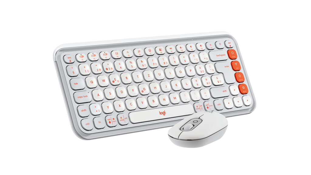 Logitech 920-013276 toetsenbord Inclusief muis Universeel Bluetooth QWERTZ Zwitsers Wit - Afbeelding 4