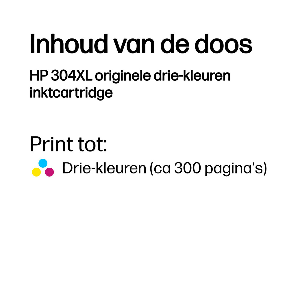 HP 304XL originele drie-kleuren inktcartridge - Afbeelding 3