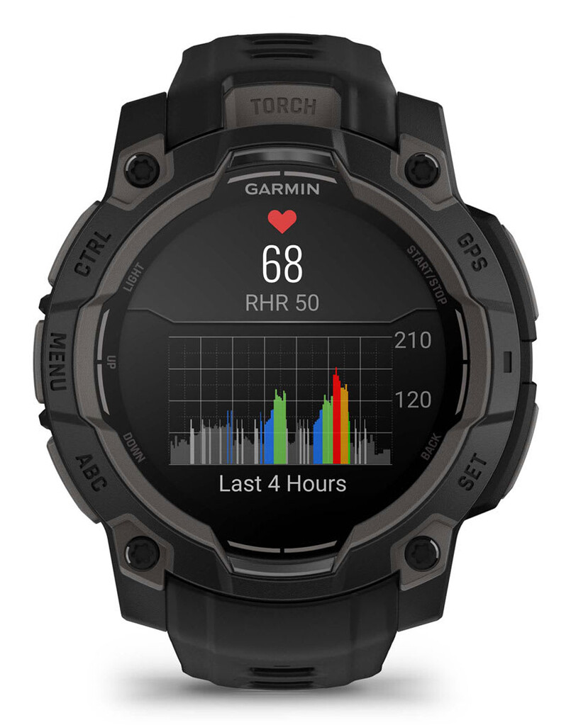 Garmin Instinct 3 AMOLED 3,05 cm (1.2") 45 mm Digitaal 390 x 390 Pixels Touchscreen Zwart GPS - Afbeelding 6