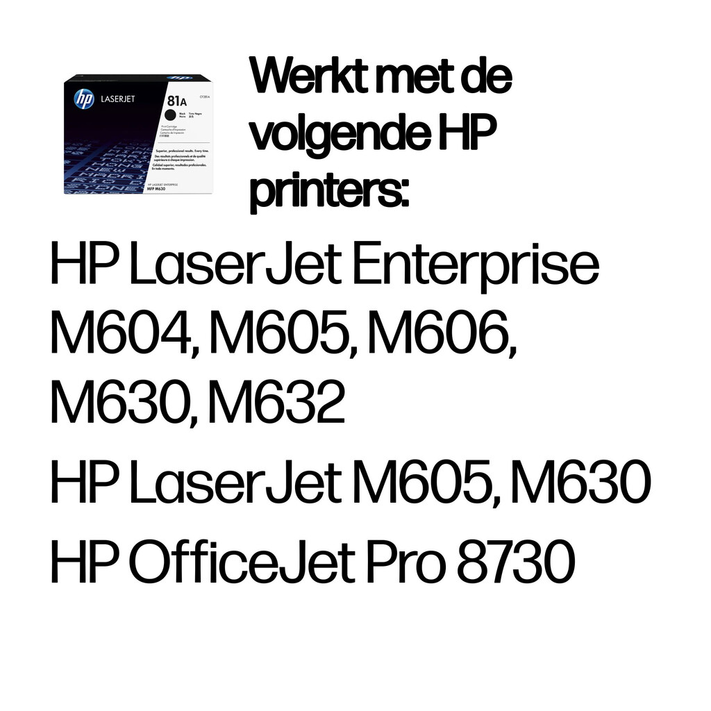 HP 81A originele zwarte LaserJet tonercartridge - Afbeelding 2