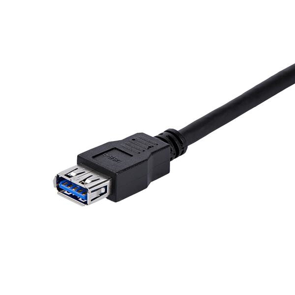StarTech.com 1m SuperSpeed USB 3.0 Verlengkabel A naar A Zwart M/F - Afbeelding 3
