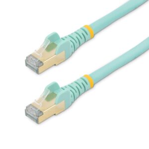 StarTech.com 0,5m aqua Cat6a Ethernet netwerkkabel shielded (STP) Cat6a patchkabel Cat 6a