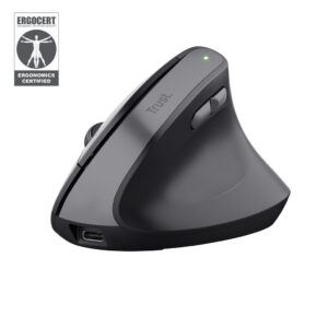 Trust Bayo II Ergonomische draadloze muis – ergonomische muis – draadloze muis – verticale muis – Zwart