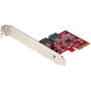 StarTech.com SATA PCIe Kaart - 2 Port PCIe SATA Uitbreidingskaart - 6Gbps - Full/Low Profile - PCI Express naar SATA Adapter/Con