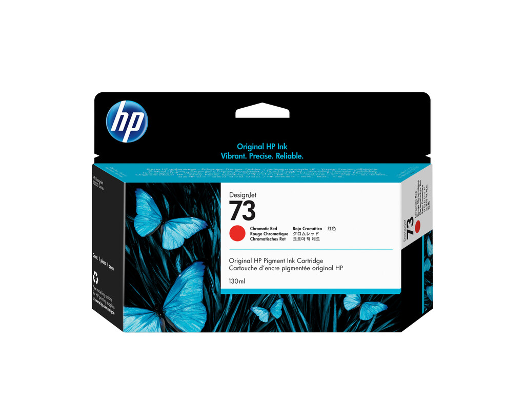 HP 73 chromatisch rode DesignJet inktcartridge, 130 ml