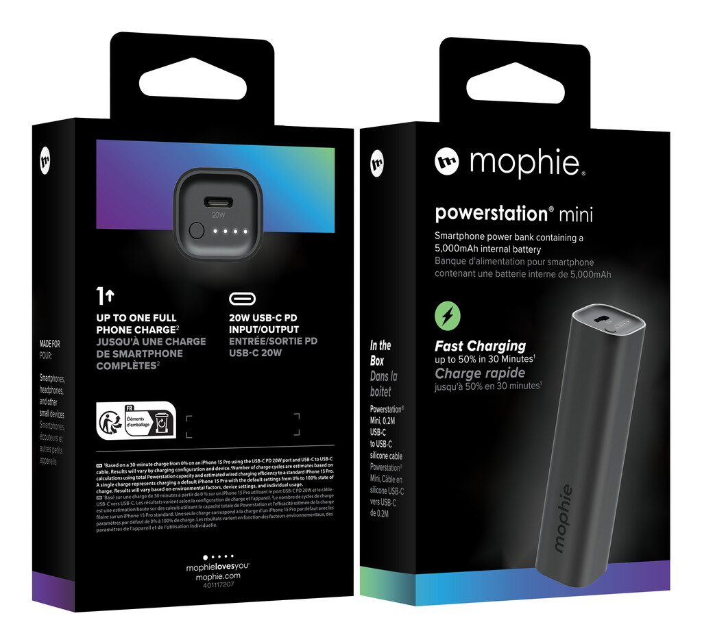 mophie Powerstation Mini 5000 mAh Zwart - Afbeelding 5