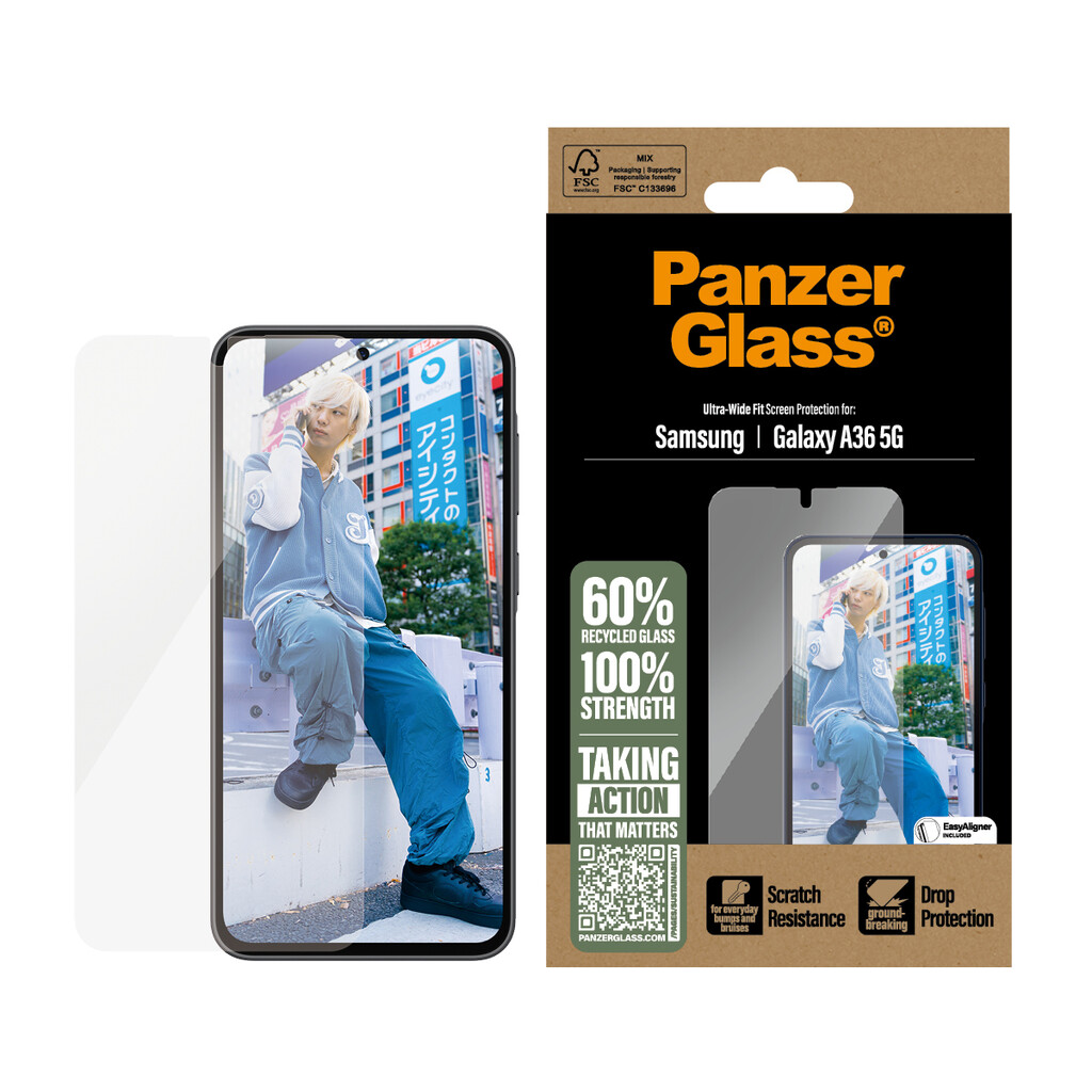 PanzerGlass ® Screen Protector Samsung Galaxy A36 5G | Ultra-Wide Fit Doorzichtige schermbeschermer 1 stuk(s) - Afbeelding 2